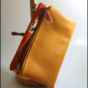 Rachel‎ Pally Orange Floral Foldable Form Clutch